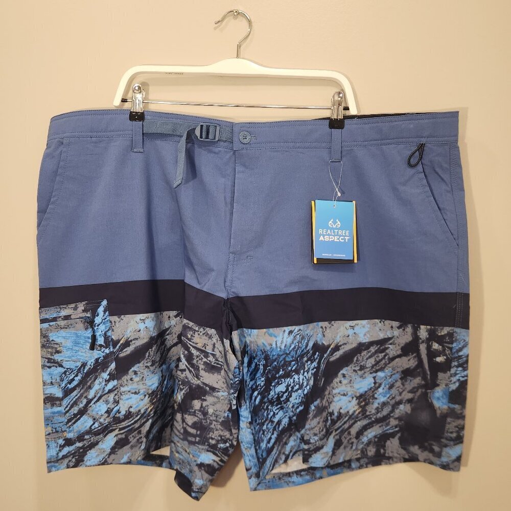 Realtree Men's Performance Shorts  Hybrid Fishing Swimming Boating - Size 3XL